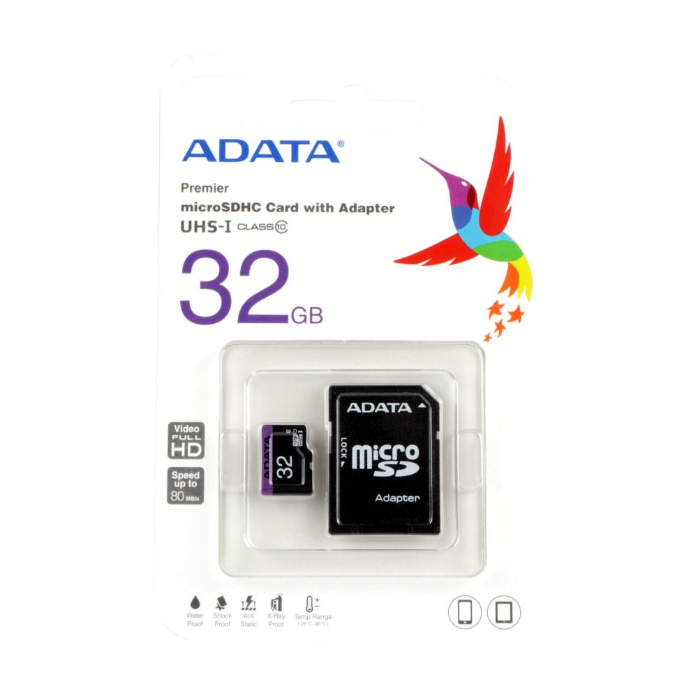  Adata 32GB Micro SDHC Card with Adapter