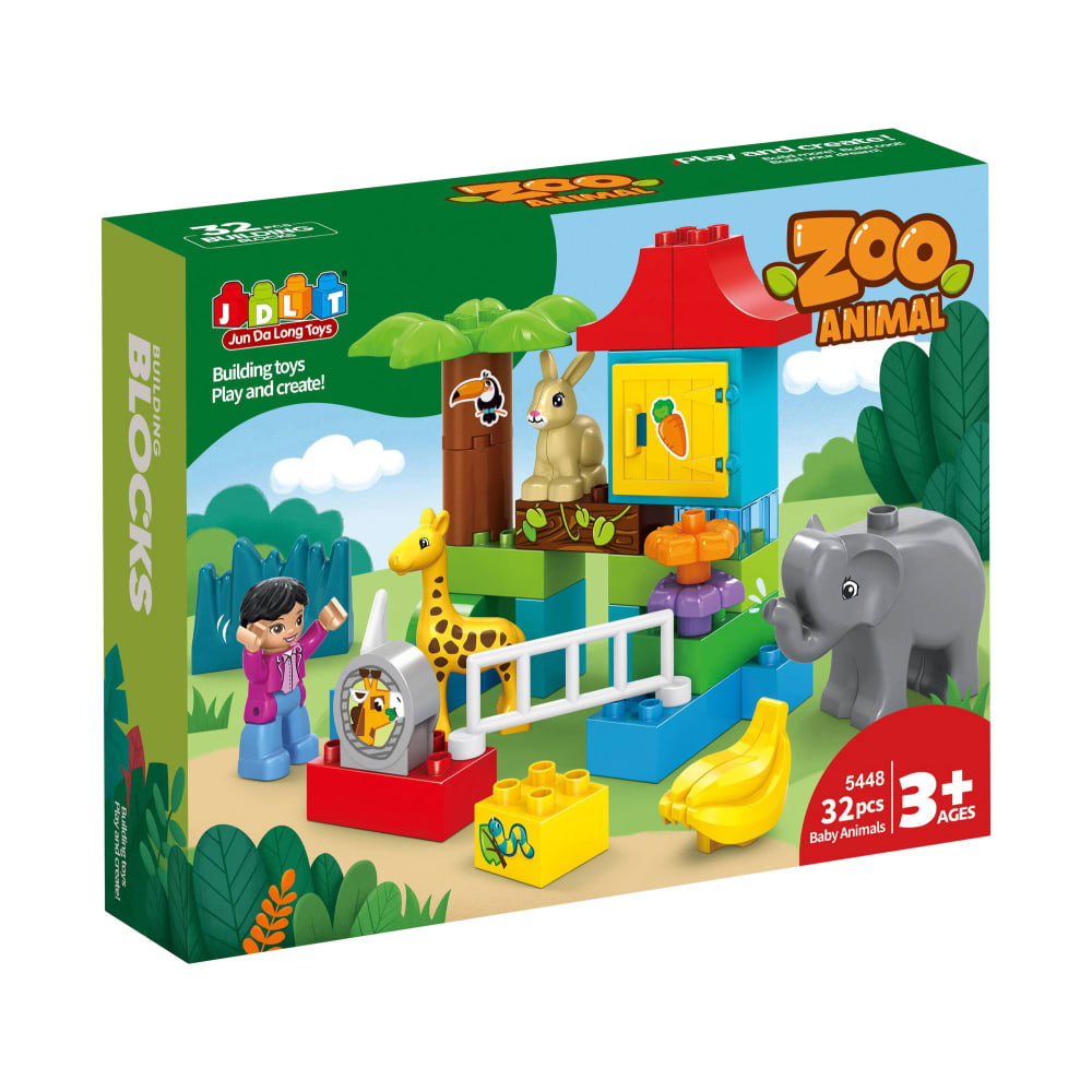 32-Piece Zoo Block Set