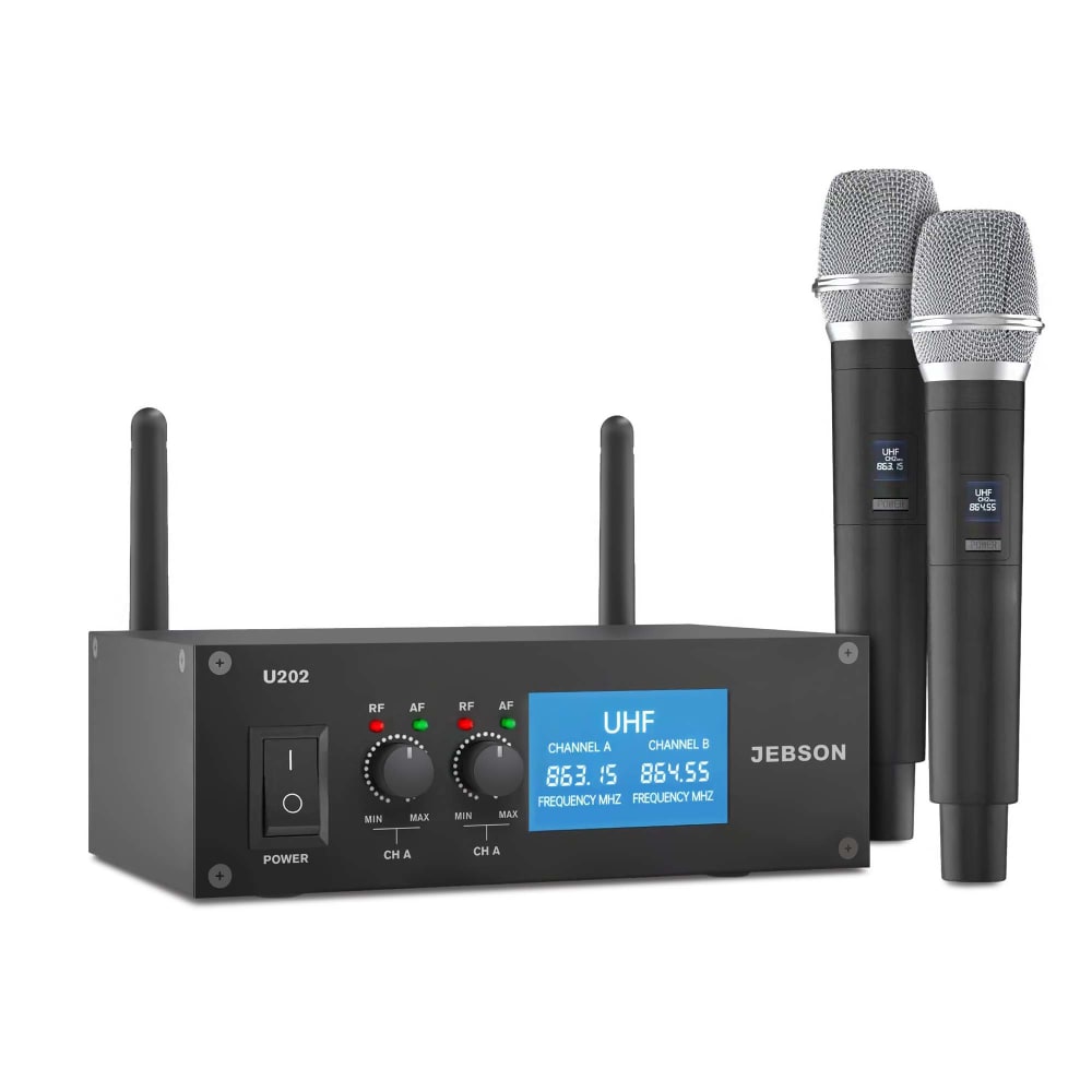 Jebson UHF Wireless Dual Microphone System