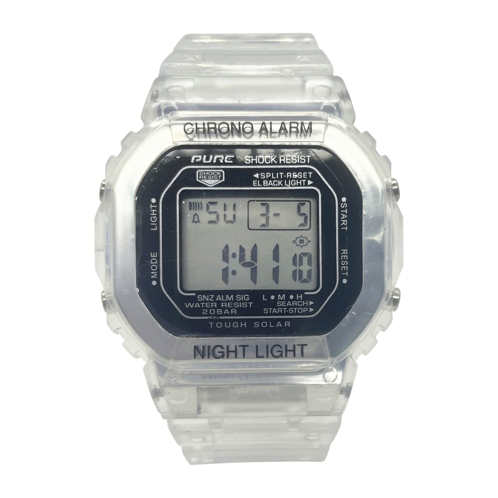 Pure Retro Clear Digital Watch