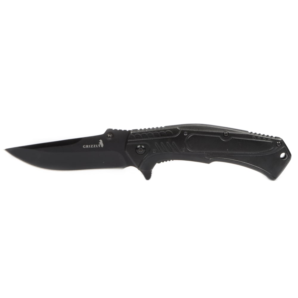 Grizzly Black Stainless Steel Folding Knife
