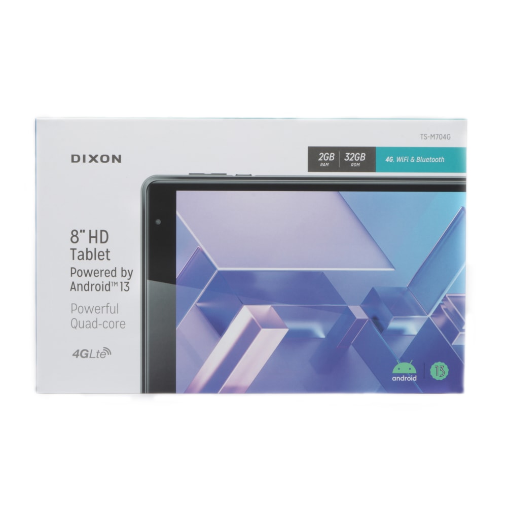 Dixon 8” HD Tablet Powered by Android 13