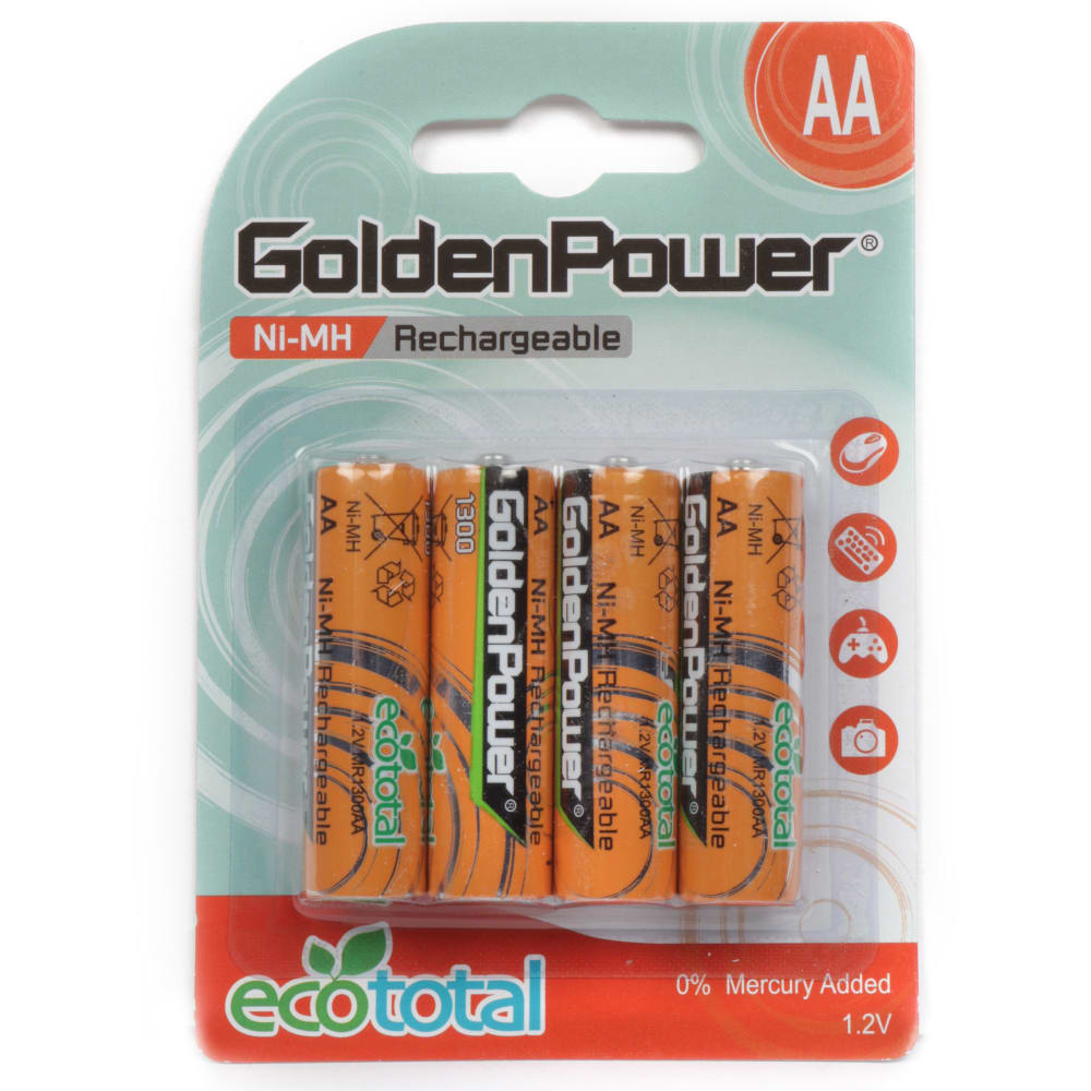 GoldenPower 4-Piece AAA Rechargeable Battery