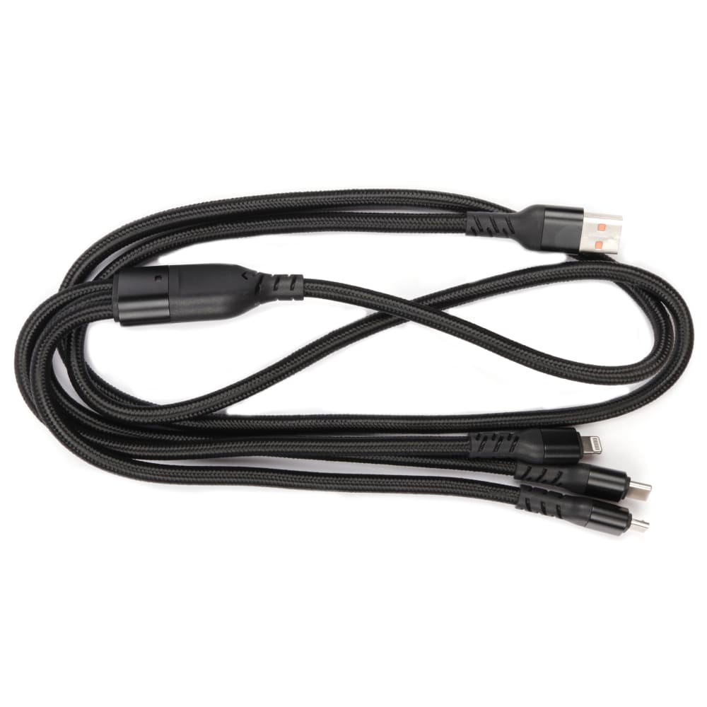 3-in-1 Tangle-Free Braided Cable