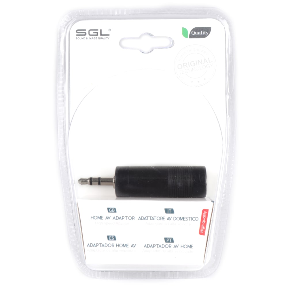 3.5mm Male Stereo to 6.3mm Female Adaptor