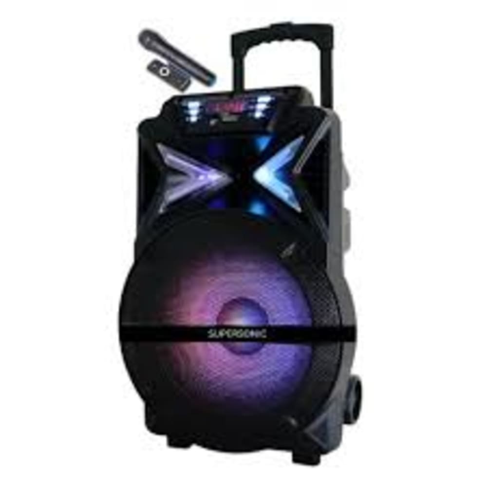 SUPERSONIC PORTABLE KAROAKE SPEAKER TROLLEY SOUNDCRAFT (SX-115D)