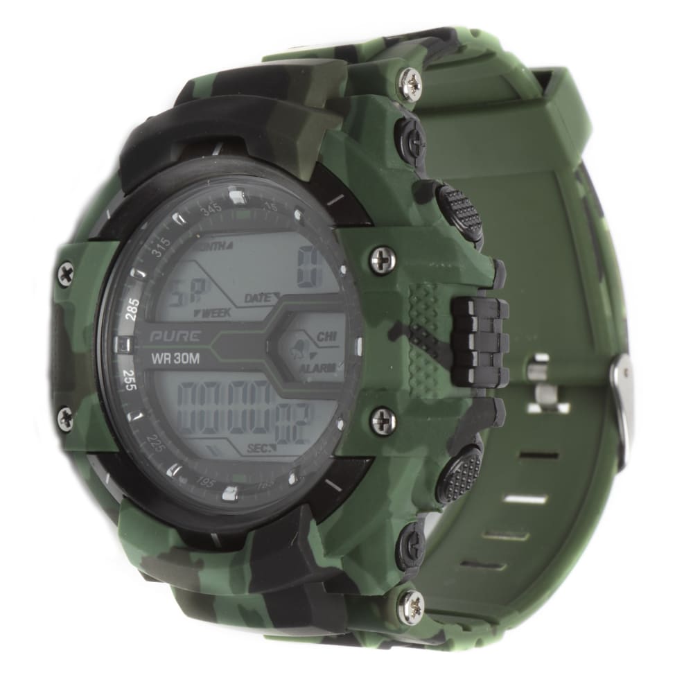 Pure Digital Watch with Camo Bezel & Strap