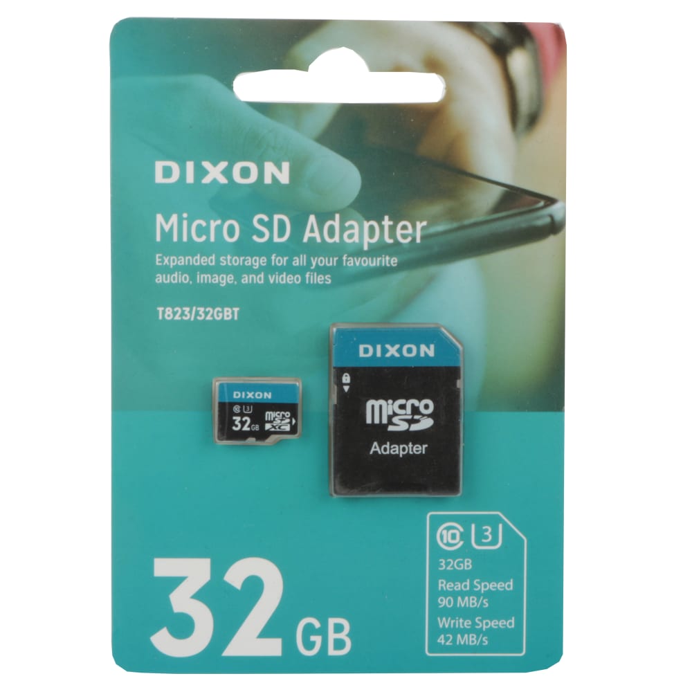Dixon 32GB MicroSD Card with Adapter