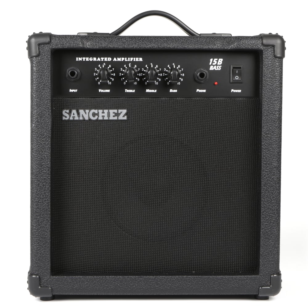 Sanchez 15W Electric Bass Amplifier with 4-band Equaliser