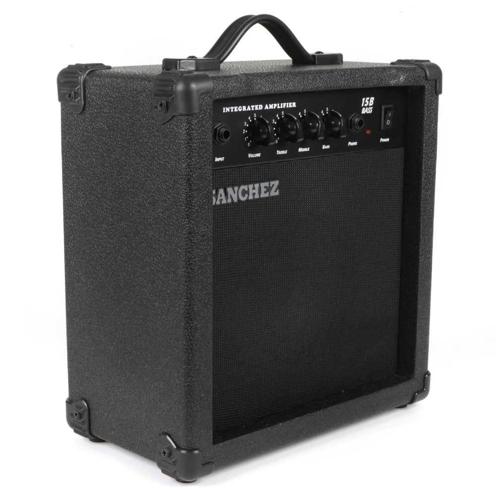 Sanchez 15W Electric Bass Amplifier with 4-band Equaliser