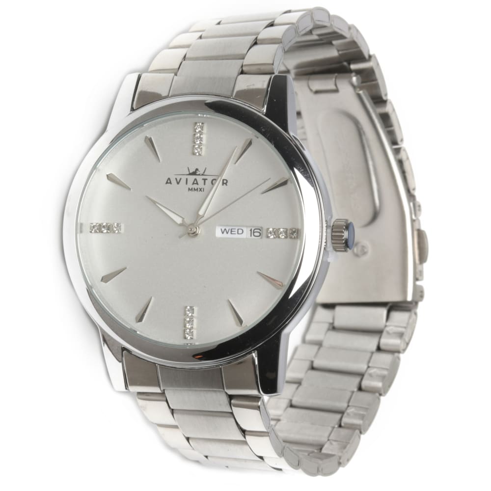 Aviator Silver Watch 
