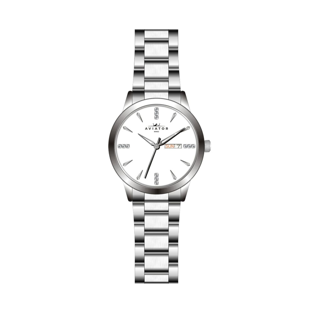 Aviator Silver Watch 