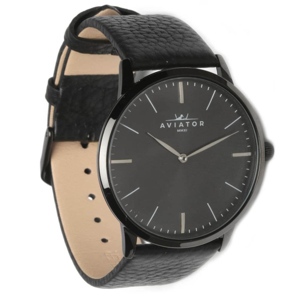 Aviator Black Watch with Black Band  