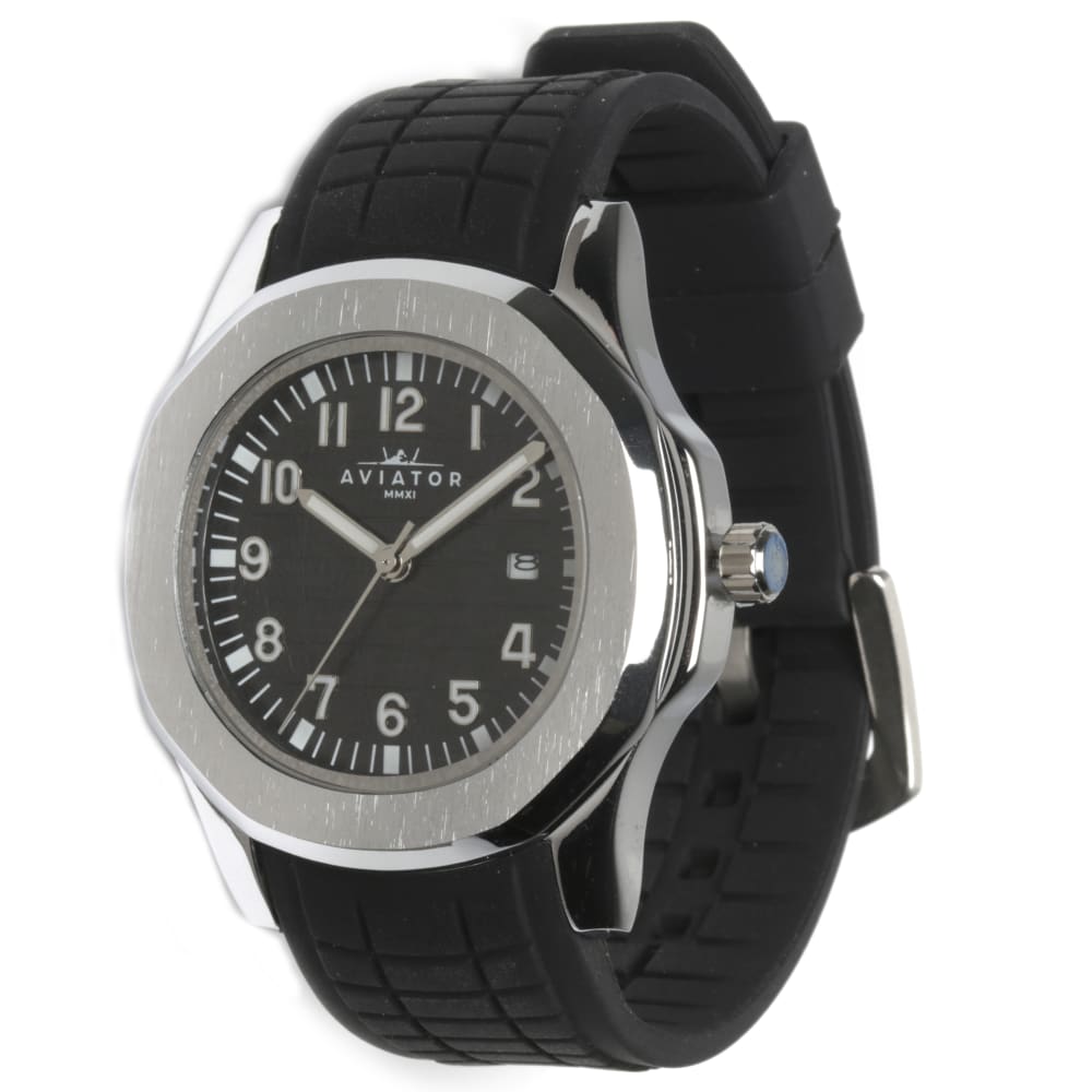 Aviator Black Watch with Black Band 
