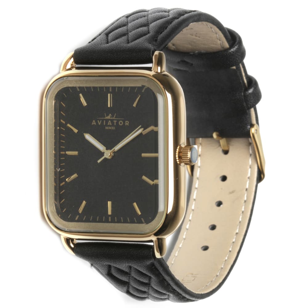 Aviator Gold and Black Watch 