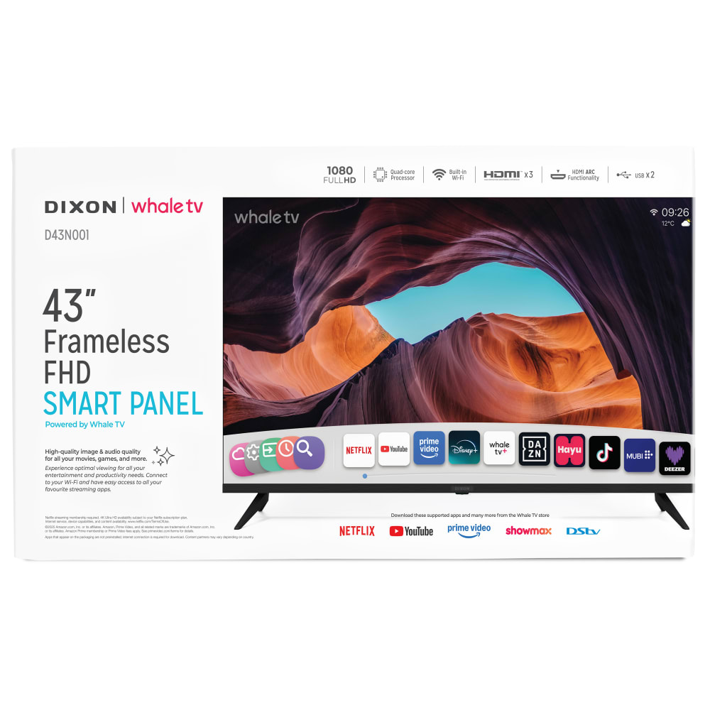 Dixon 43” FHD Frameless Smart Panel