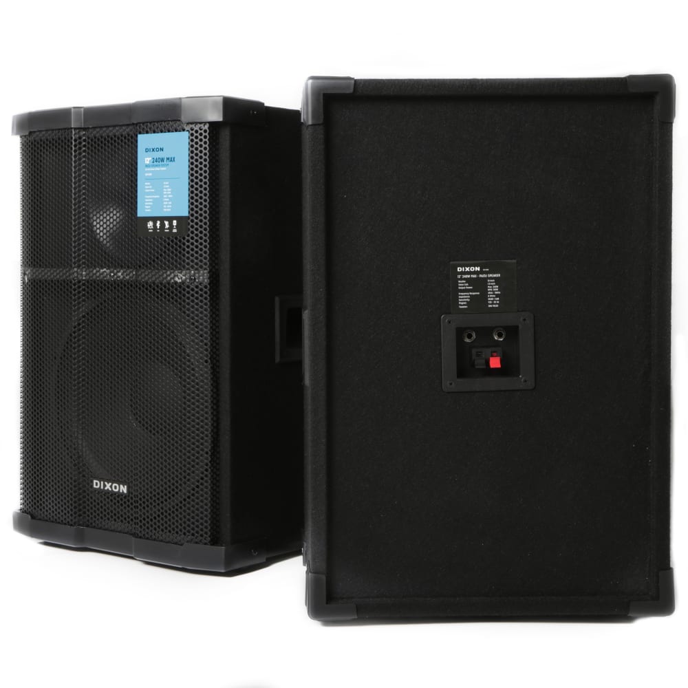 Dixon 12-inch DJ/PA Speakers (PAIR)
