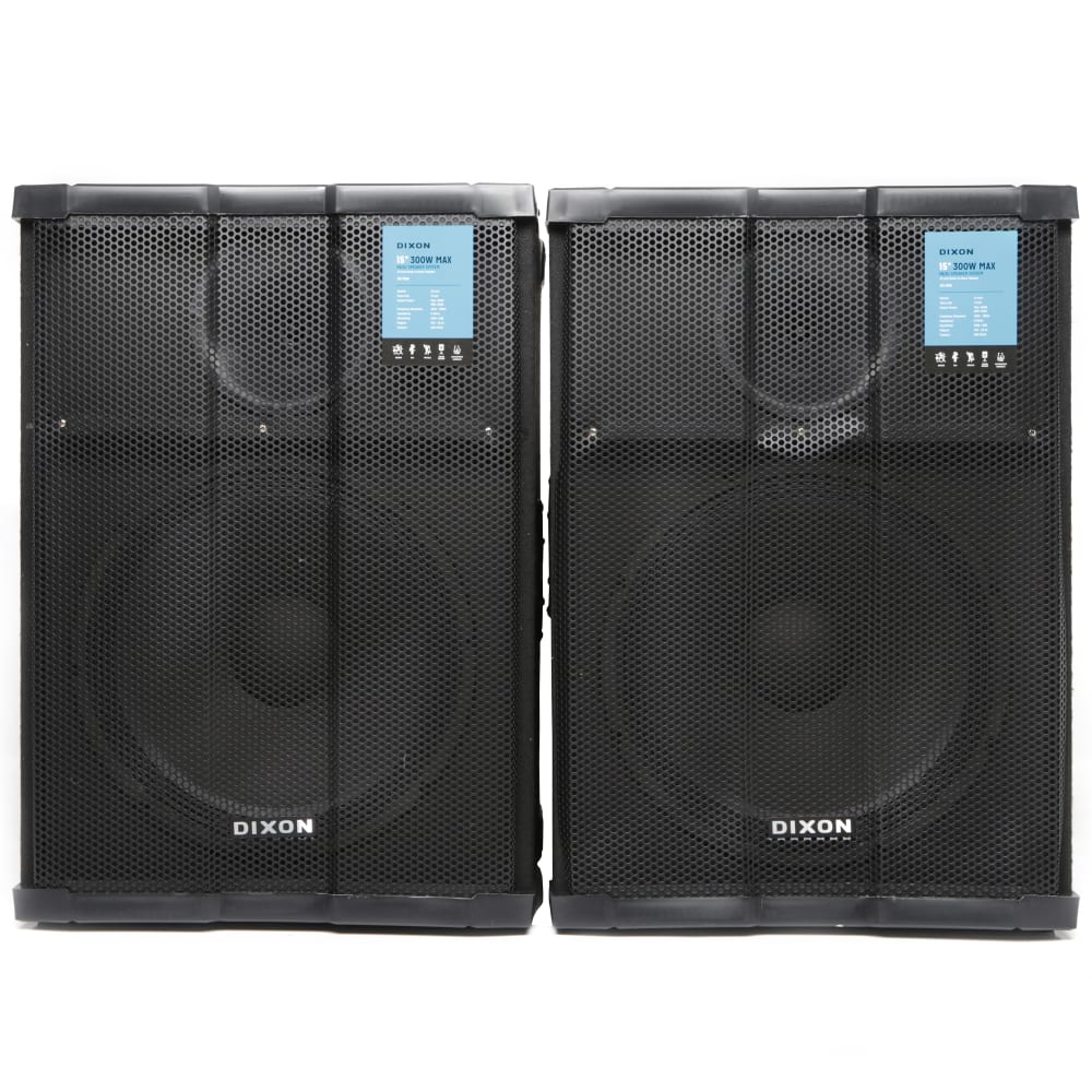 Dixon 15-inch DJ/PA Speakers (PAIR)