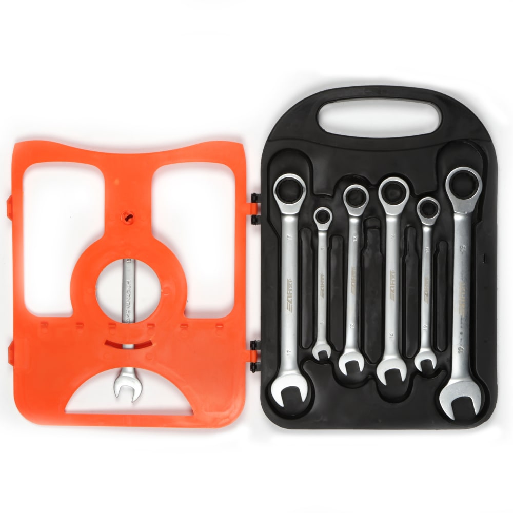 Afixs 7-Piece Ratchet Combination Wrench Set