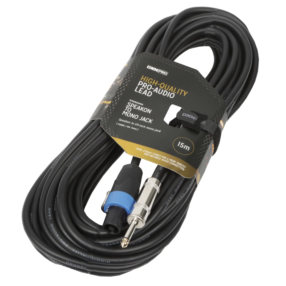 DXNPRO Speakon to Mono Jack Pro-audio Lead