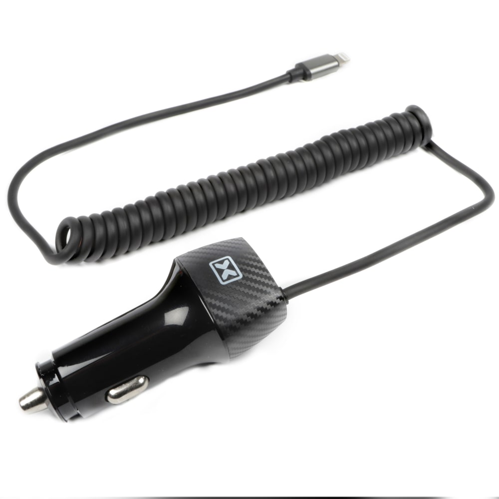 Dixon 51W Car Charger with Built-in Lightning Cable