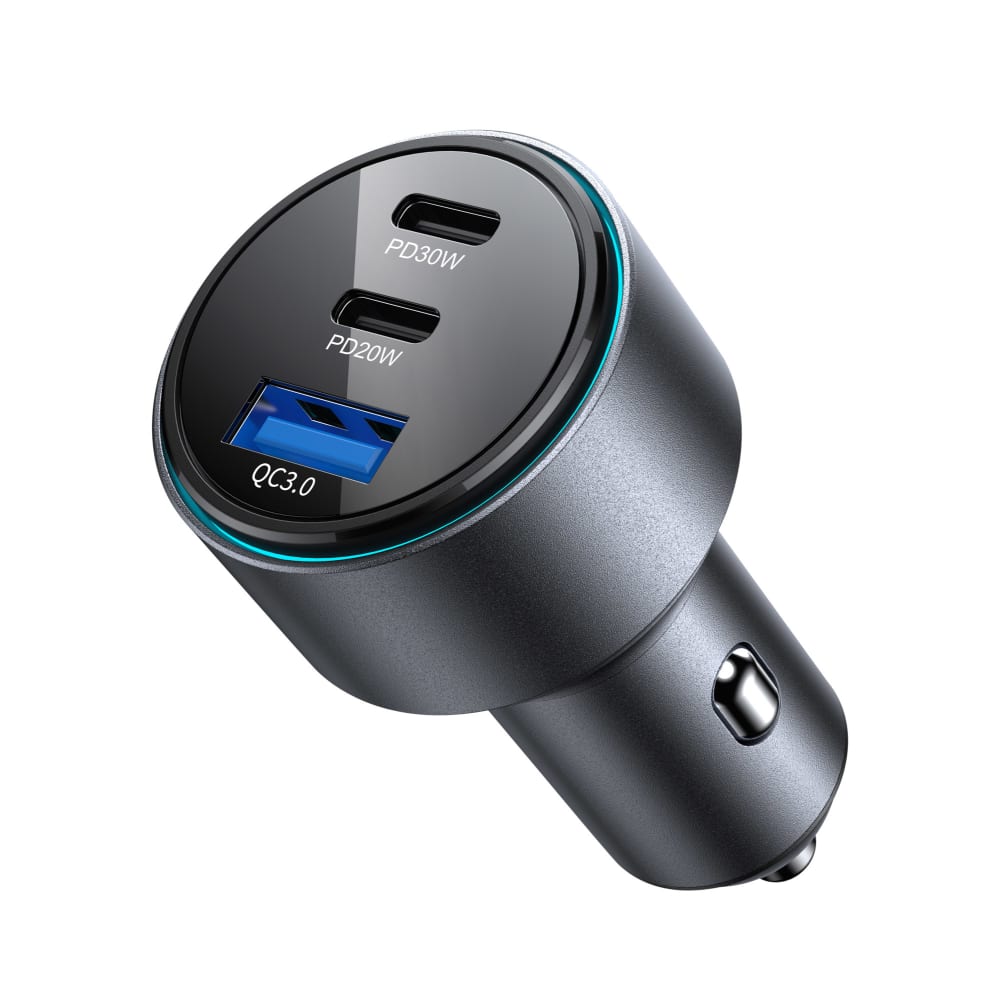 Triple Port Aluminium Car Charger