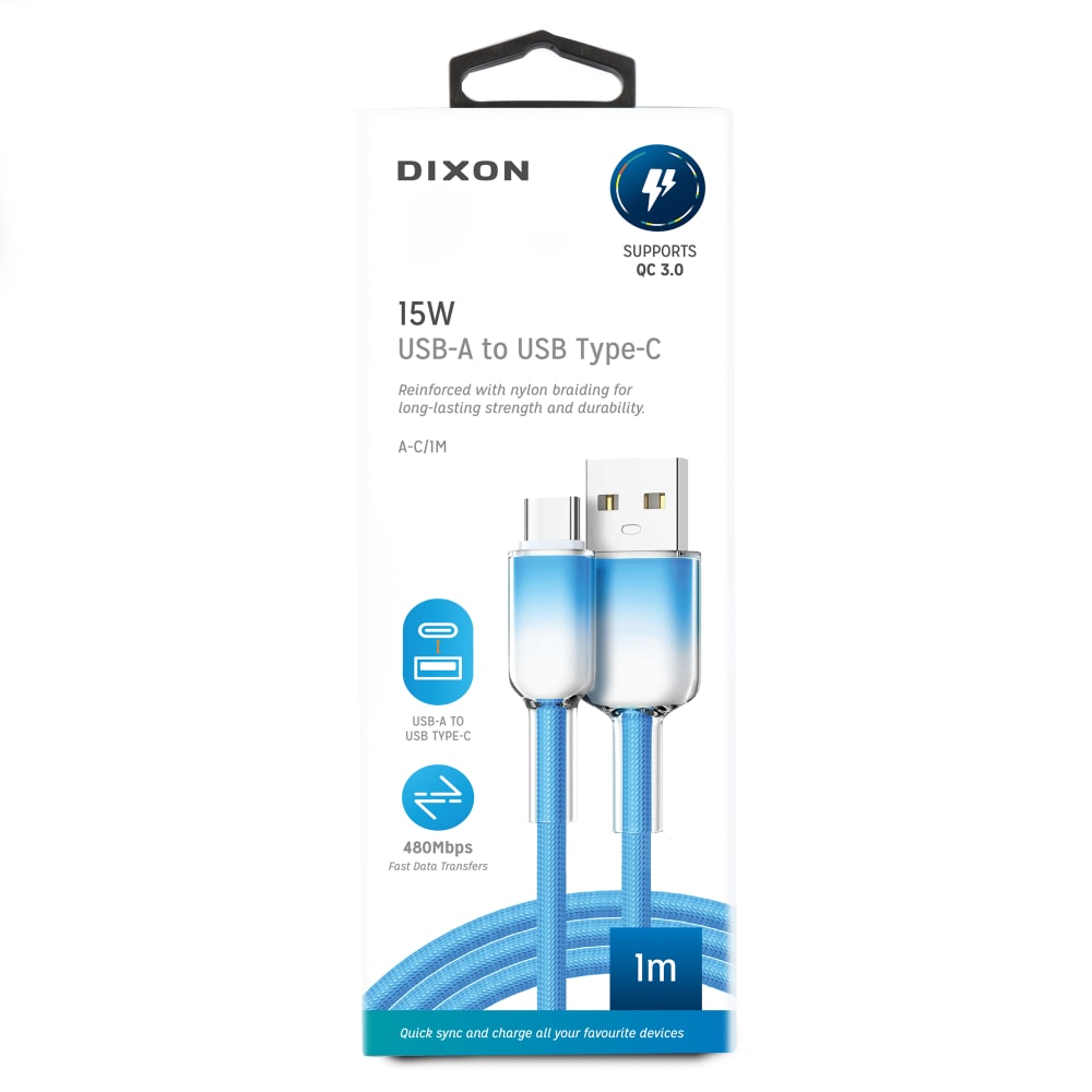 Dixon 15W USB-A to USB Type-C Charging Cable