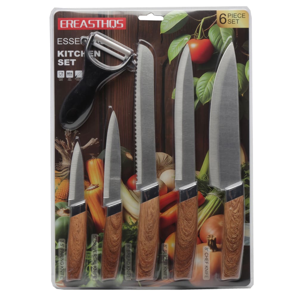 6-Piece Knife Set with Peeler Description