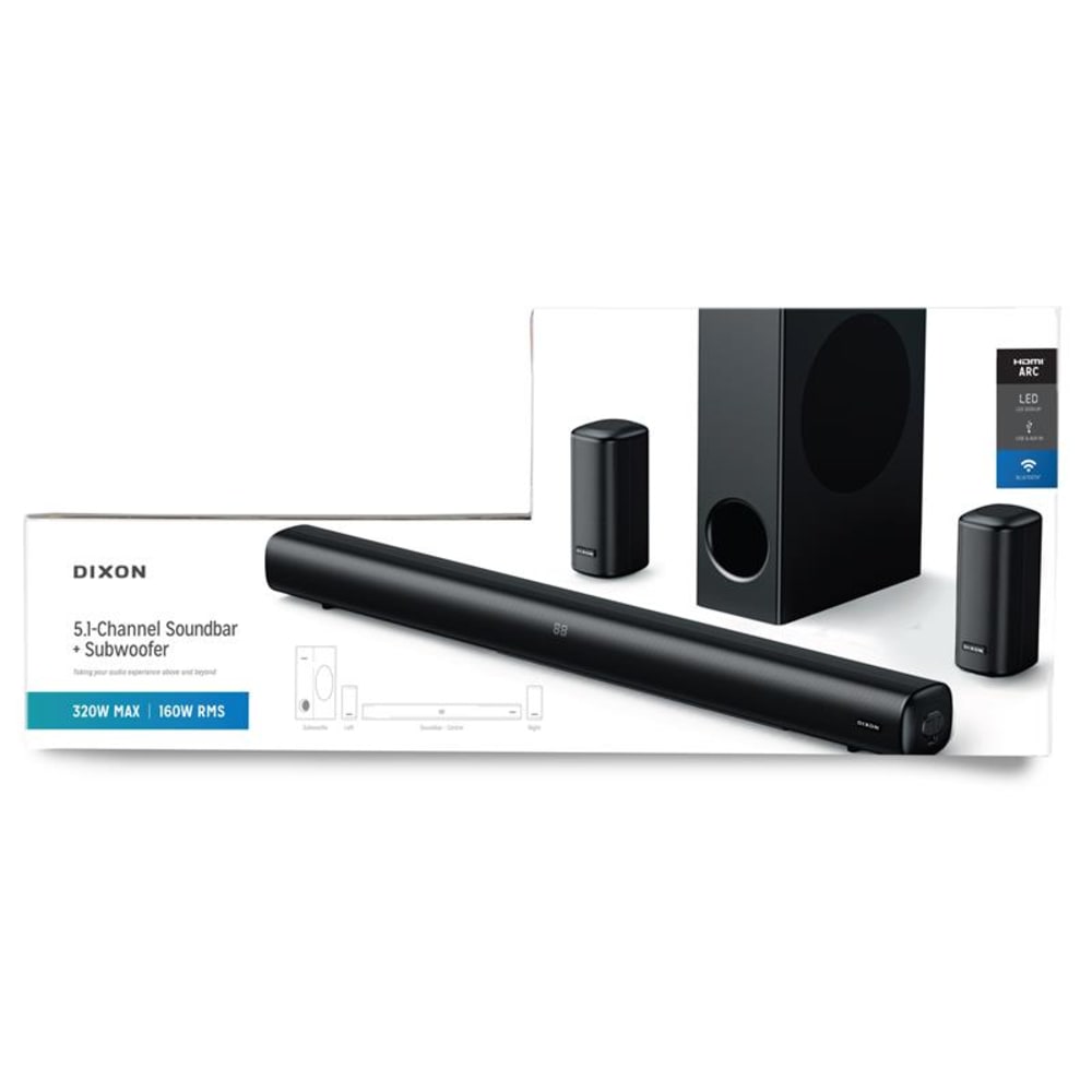 Dixon S536 5.1-Channel Soundbar with Subwoofer