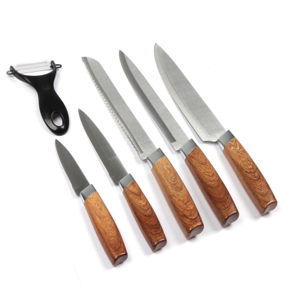 6-Piece Knife Set with Peeler Description