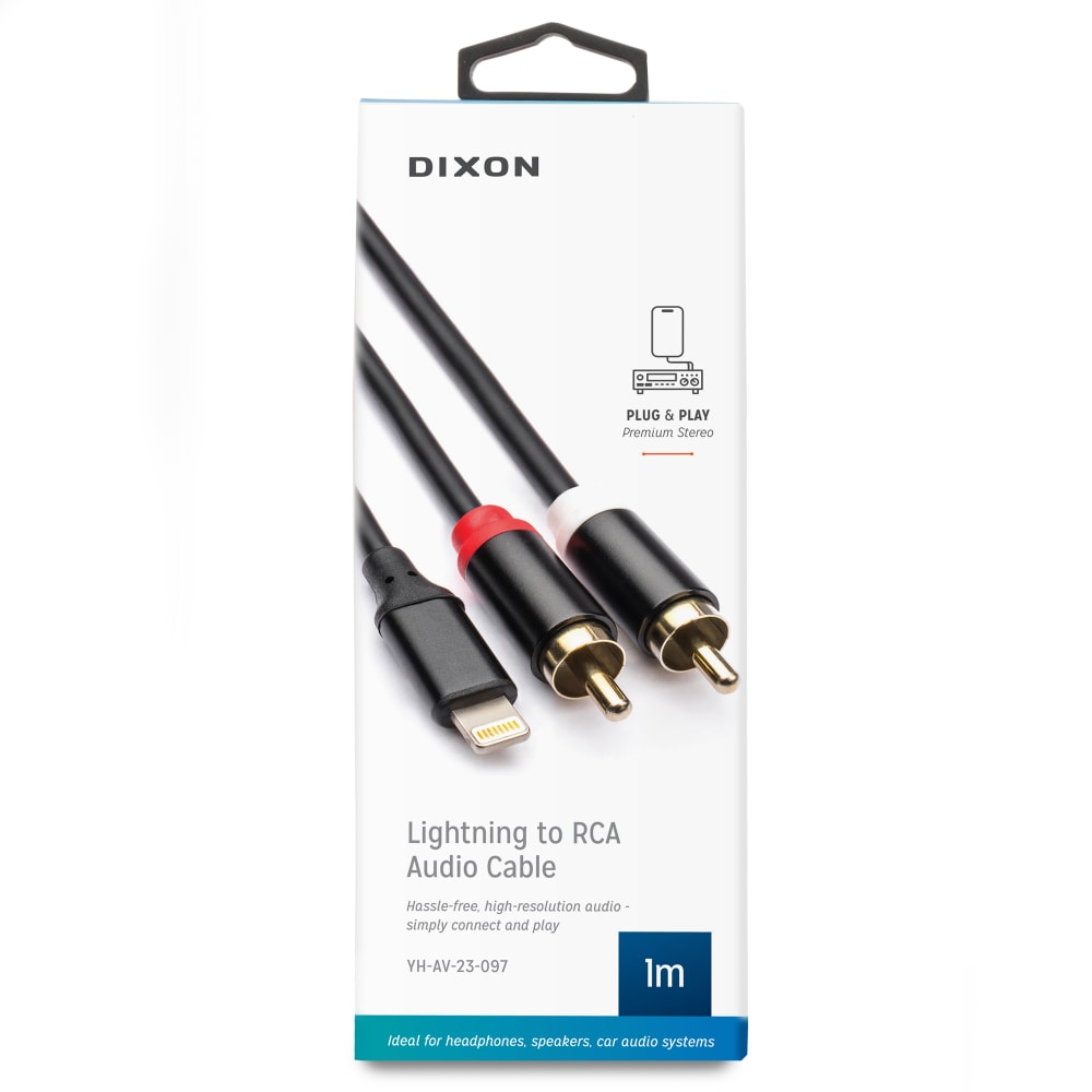 Dixon Lightning to RCA Audio Cable