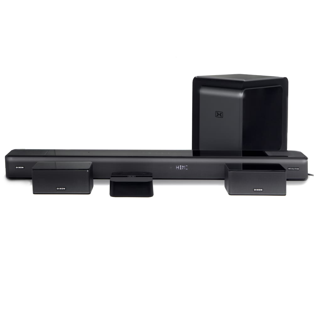 Dixon 5.1 2-Channel Dolby Atmos Soundbar with Semi-Wireless Surround
