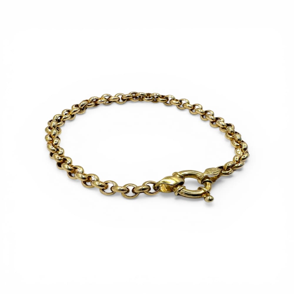 9ct Yellow Gold Belcher Link Bracelet