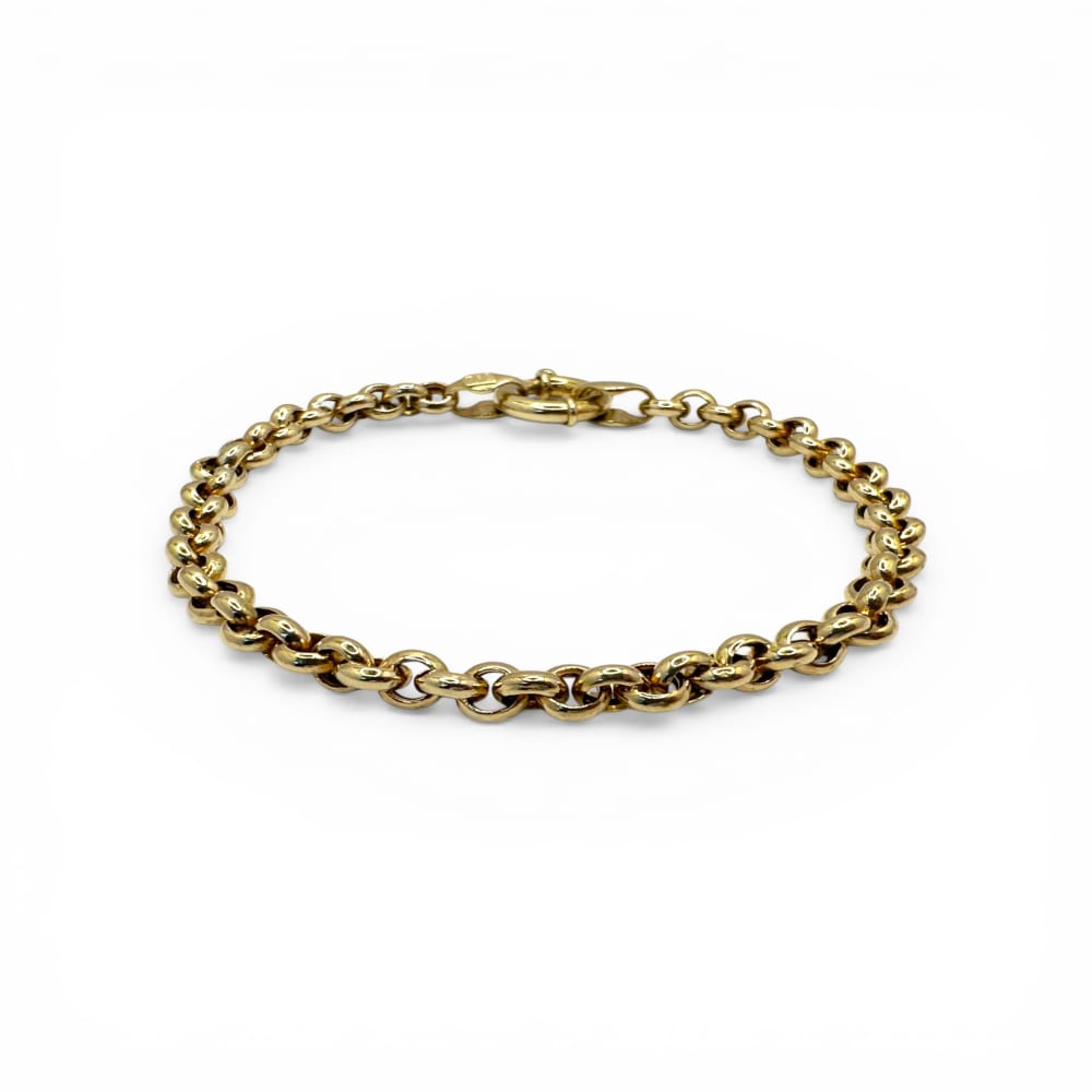 9ct Yellow Gold Belcher Link Bracelet