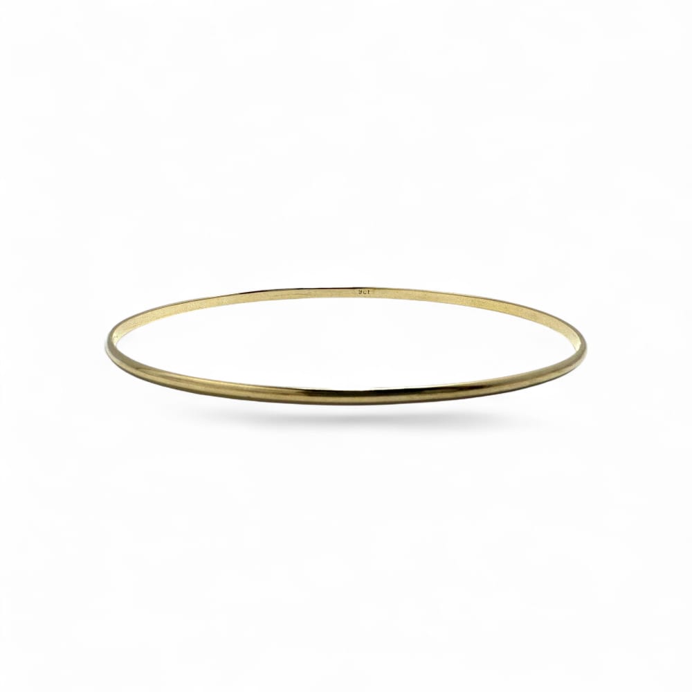 9ct Yellow Gold 3mm Solid Bangle