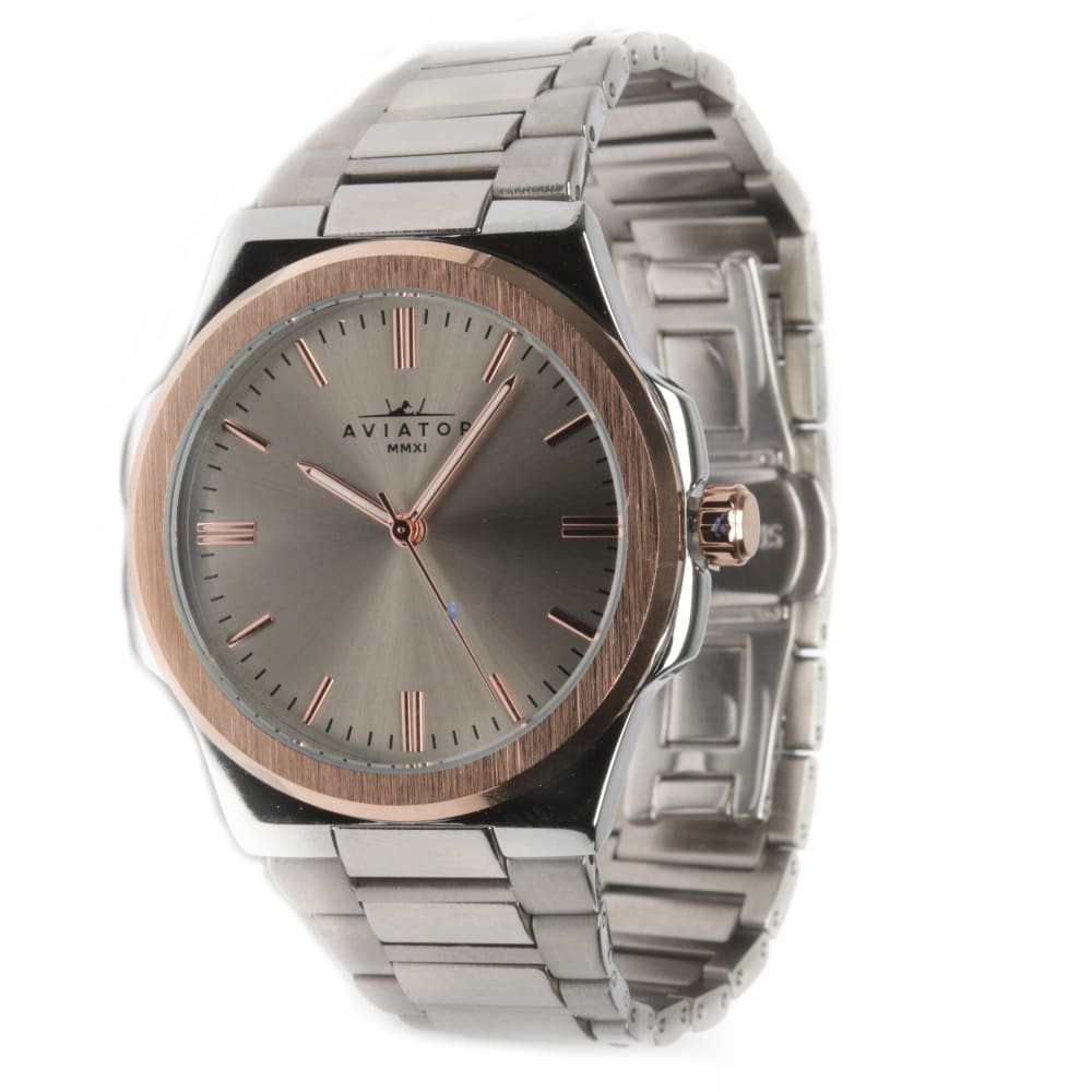 Aviator Two-tone Stainless Steel Watch
