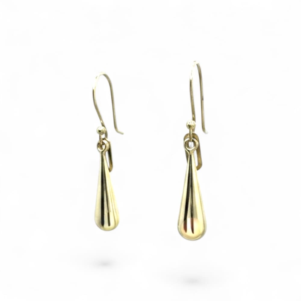 9ct Yellow Gold Polished Teardrop Earrings