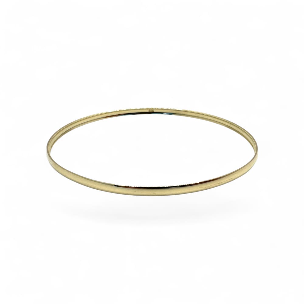 9ct Yellow Gold 4mm Slip On Bangle