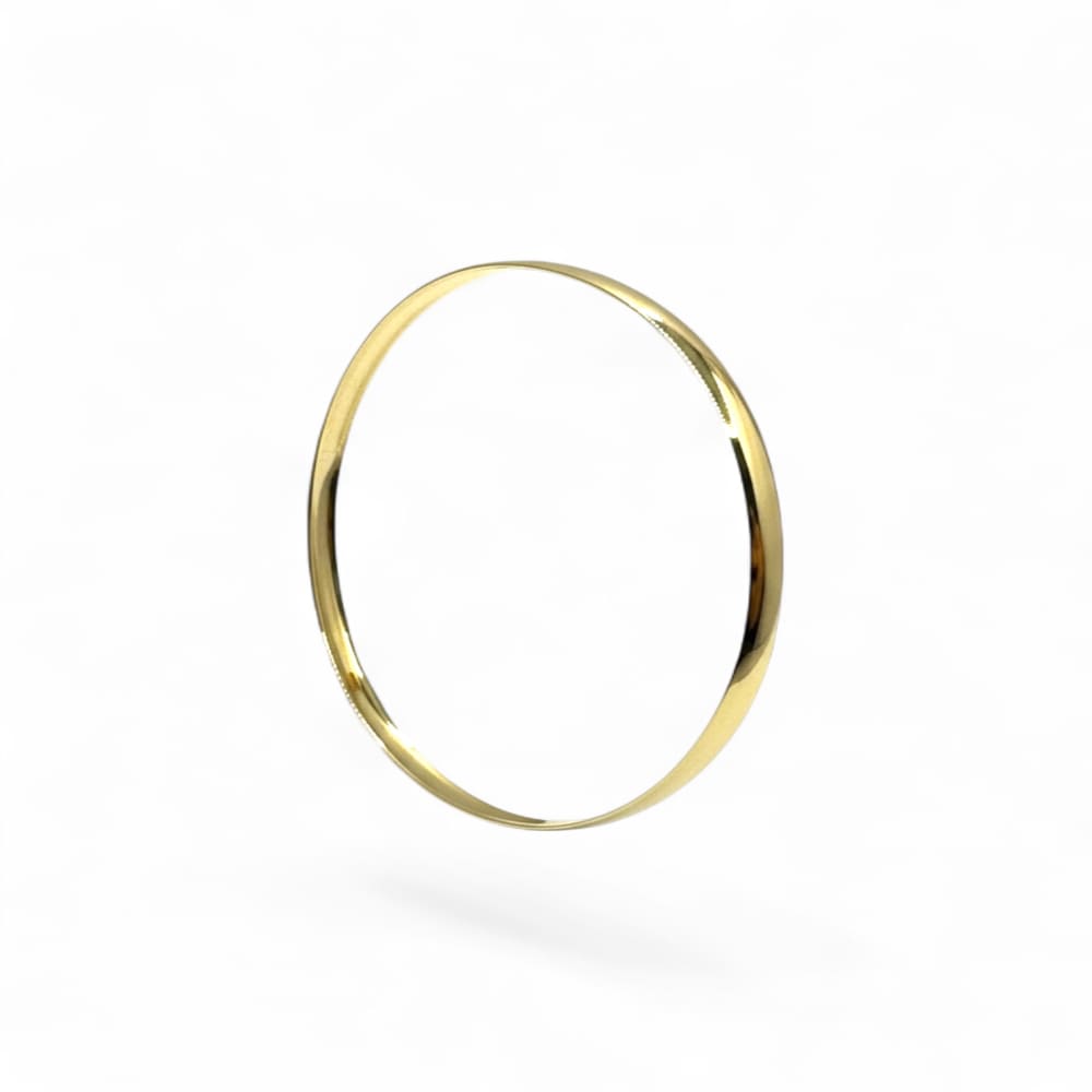9ct Yellow Gold 4mm Slip On Bangle
