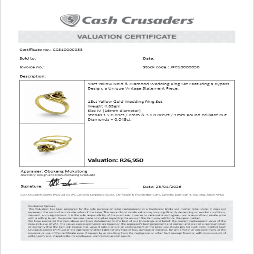 18ct Yellow Gold Diamond Wedding Ring
