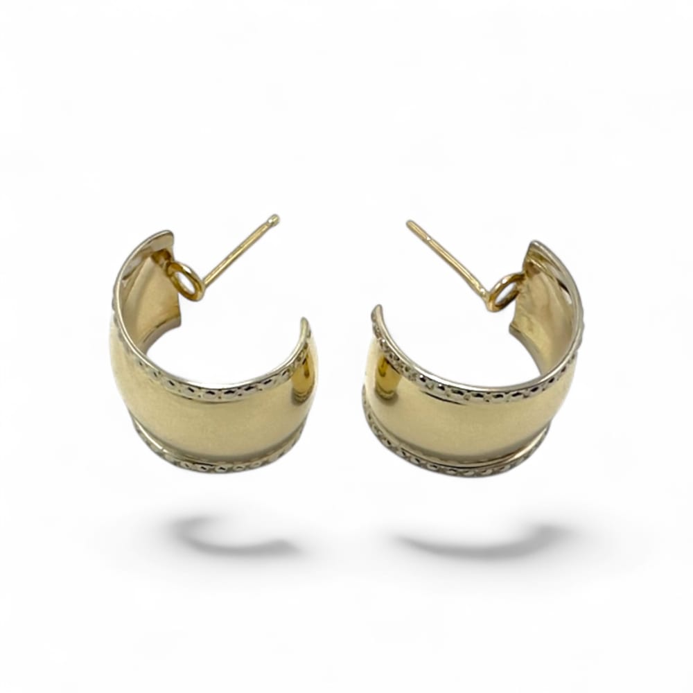 9ct Yellow & White Gold Earrings