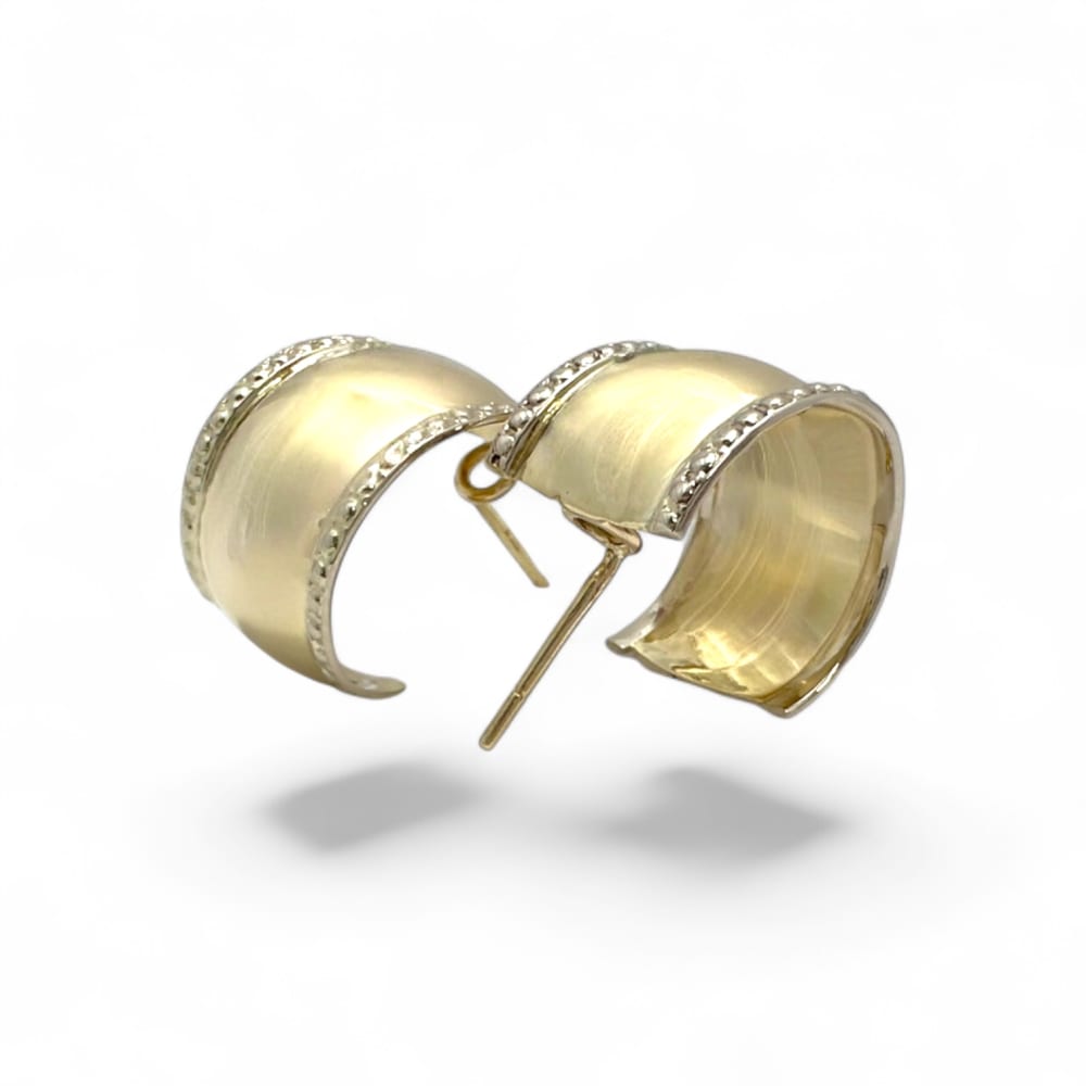 9ct Yellow & White Gold Earrings