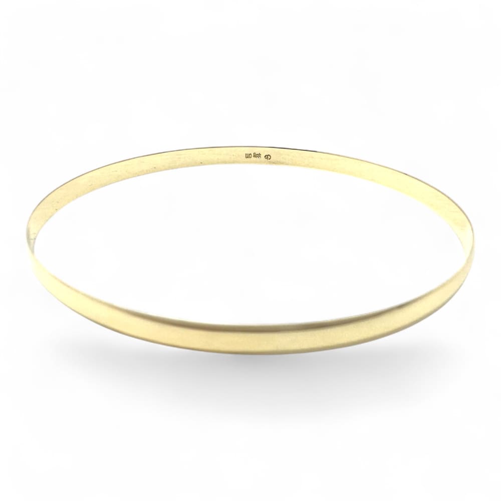 9ct Yellow Gold 4mm Slip-On Bangle 