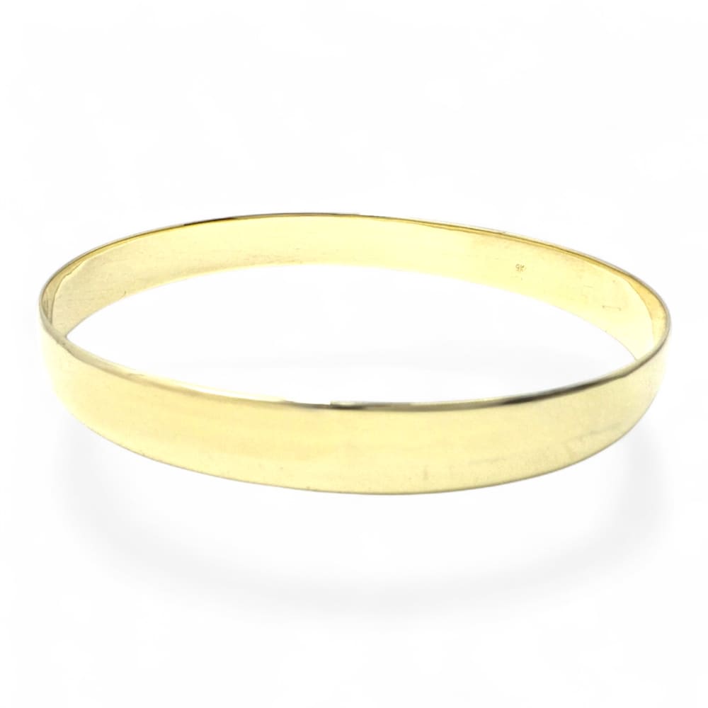 9ct Yellow Gold 8mm Solid Bangle