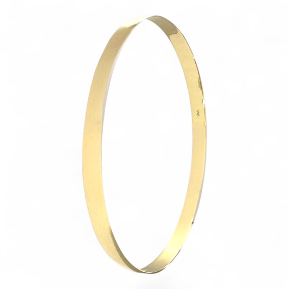 9ct Yellow Gold 6mm Slip On Bangle 