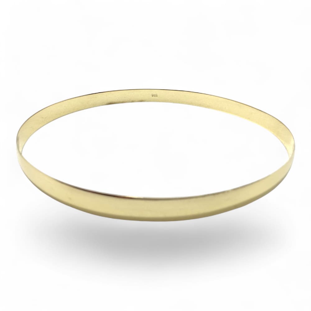 9ct Yellow Gold 7mm Slip On Bangle 