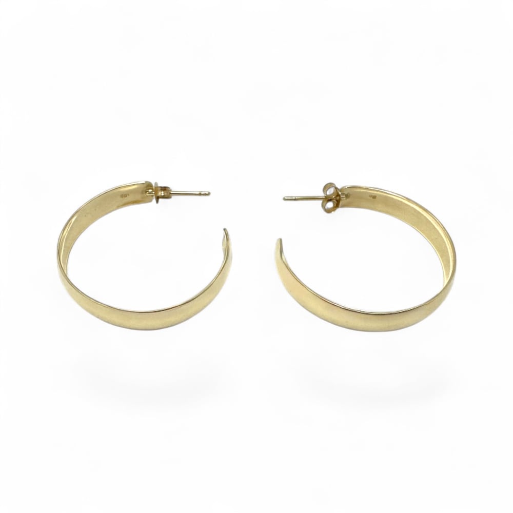 9ct Yellow Gold Hoop Earrings
