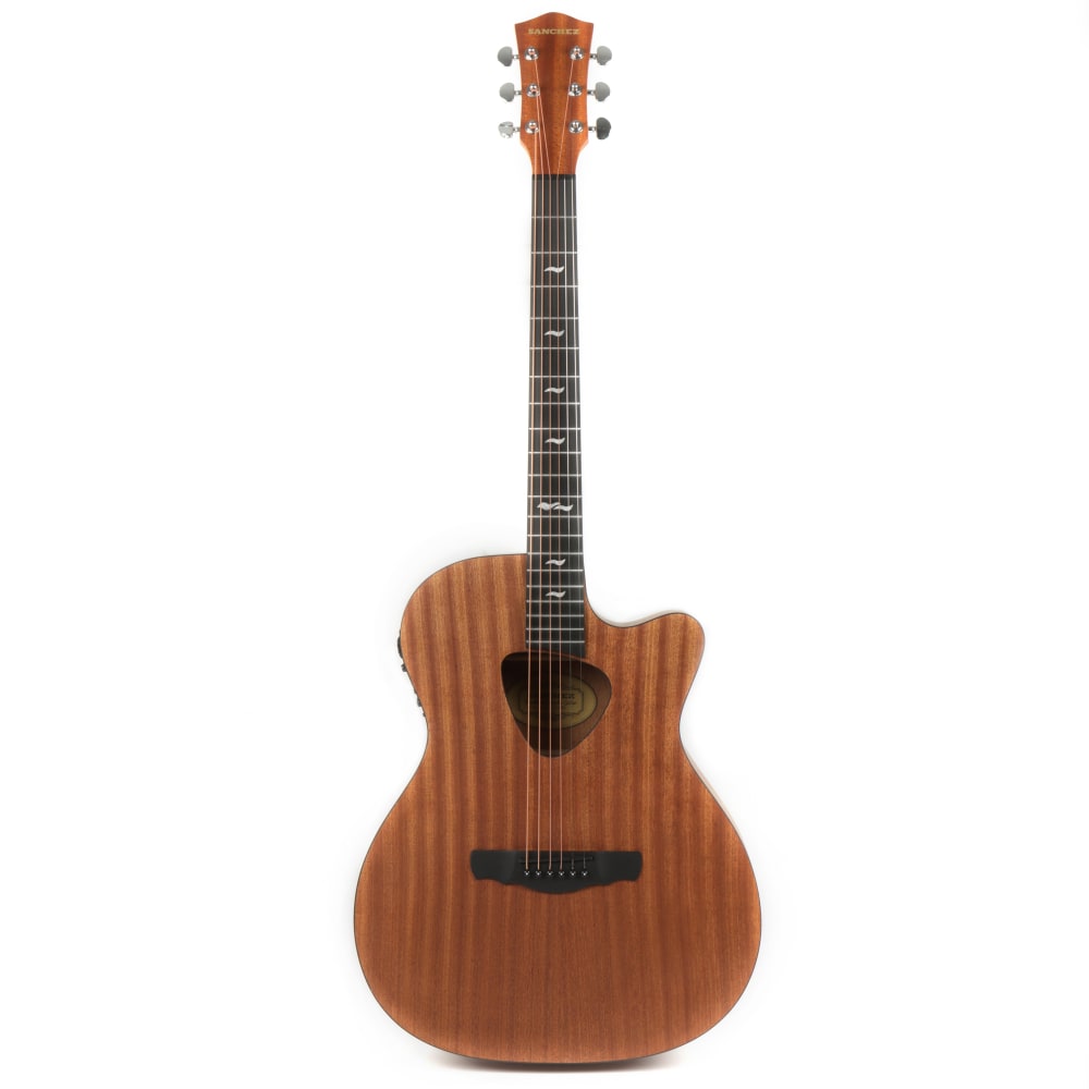 Sanchez 4/4 41in Orchestra Acoustic Guitar Mahogany W/Pickup