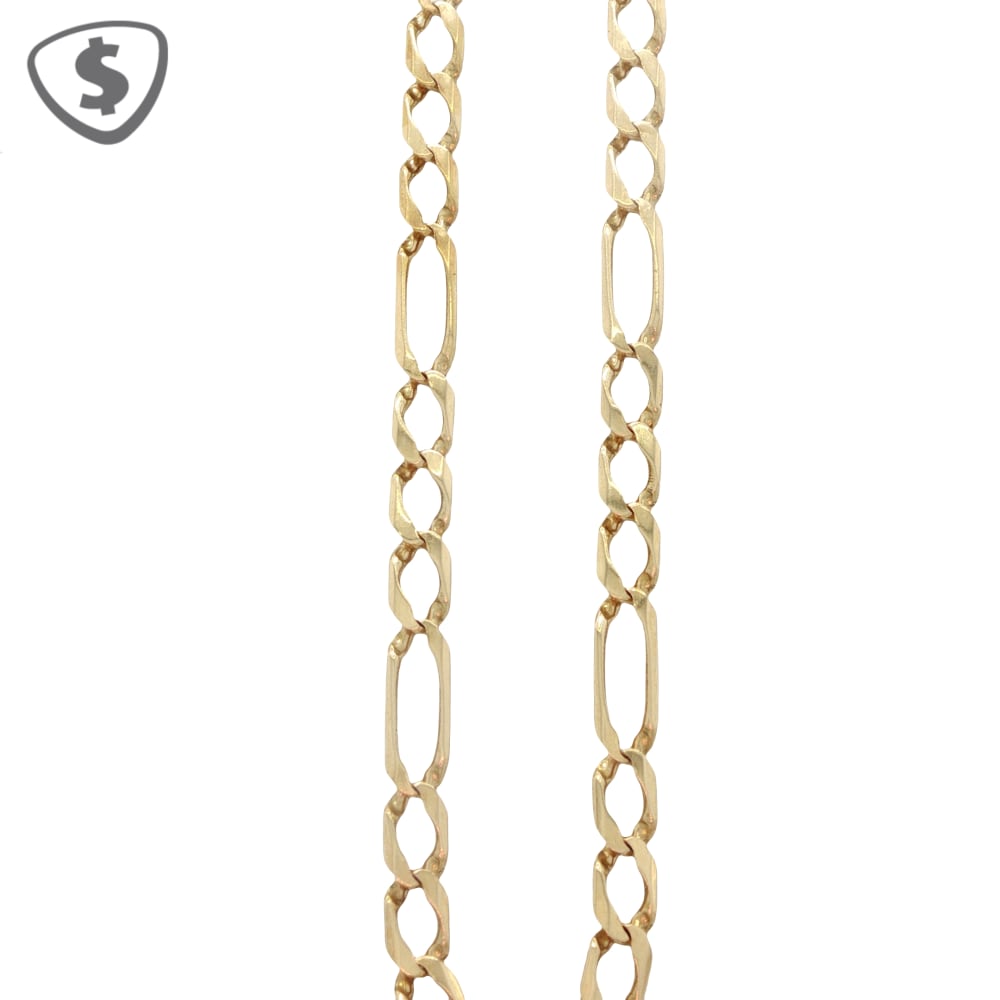 9ct Yellow Gold Figaro Link Necklace