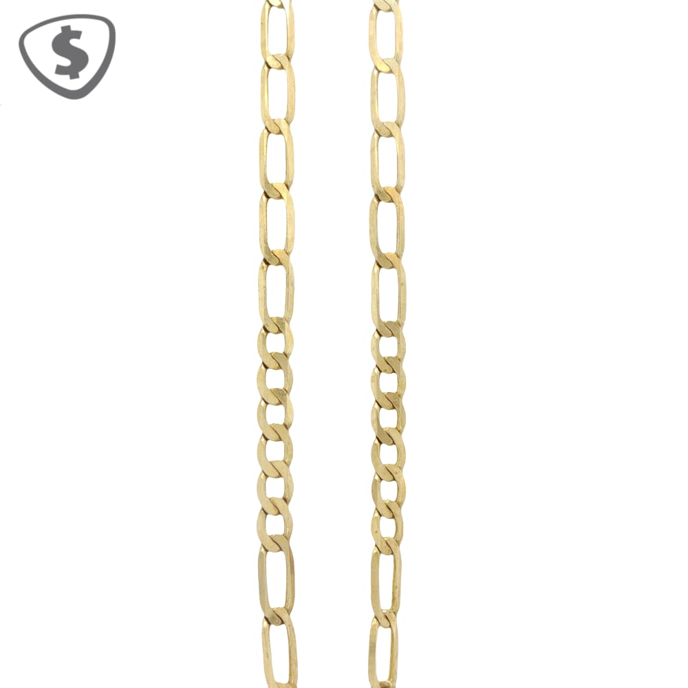 9ct Yellow Gold Figaro Link Necklace